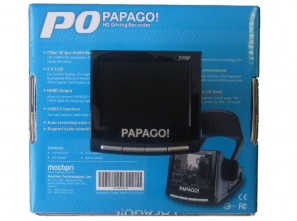 Видеорегистратор Papago: вид на экран