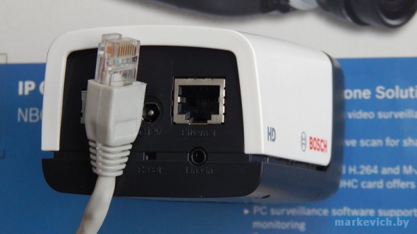 Разъём RJ45 IP камеры видеонаблюдения
