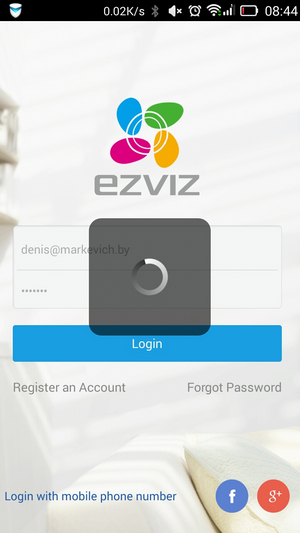 Ezviz - регистрация